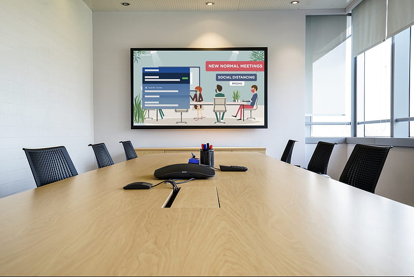 Sala de conferência personalizada, sala de reuniões papel de parede HD