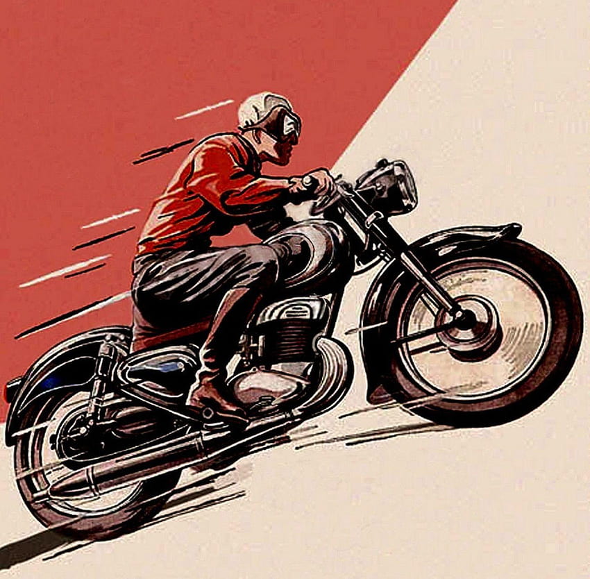 Vintage Motorcycle on Dog, retro motorcycle HD wallpaper