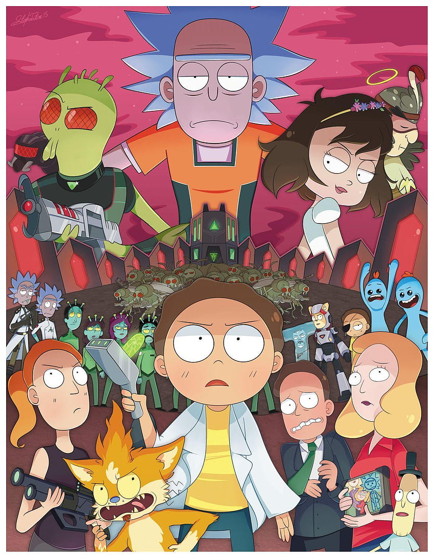 A terceira temporada de Rick and Morty inclui 19 novos episódios incríveis, a terceira temporada de Rick and Morty Papel de parede de celular HD