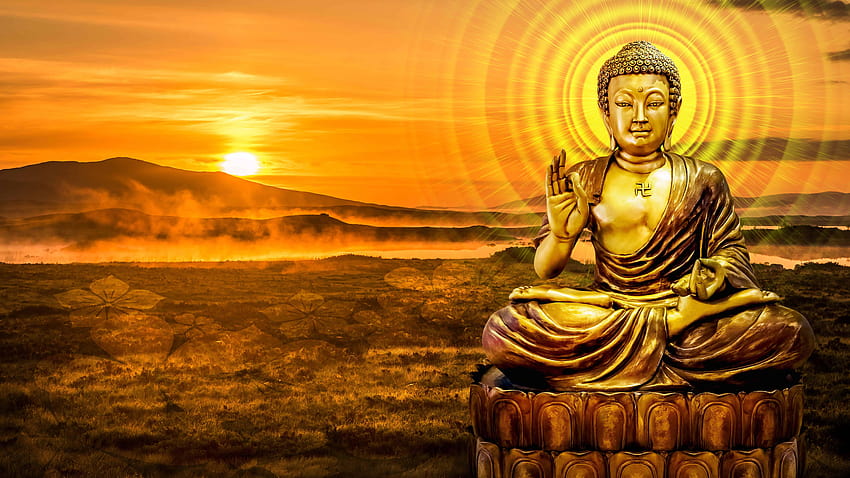Статуя на Буда U, будизъм HD тапет