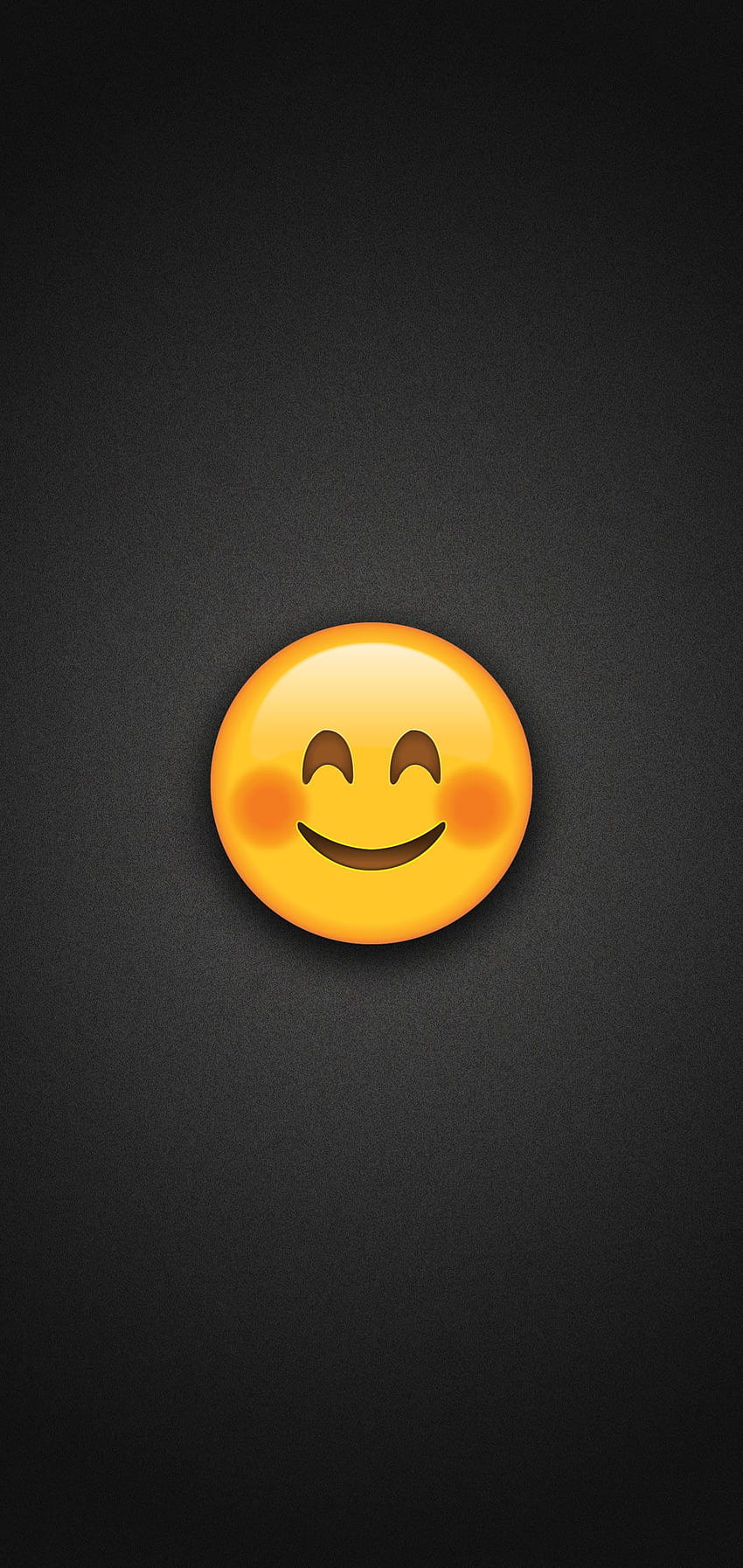 Emoji visage souriant avec téléphone aux joues rougies, emoji rire Fond d'écran de téléphone HD