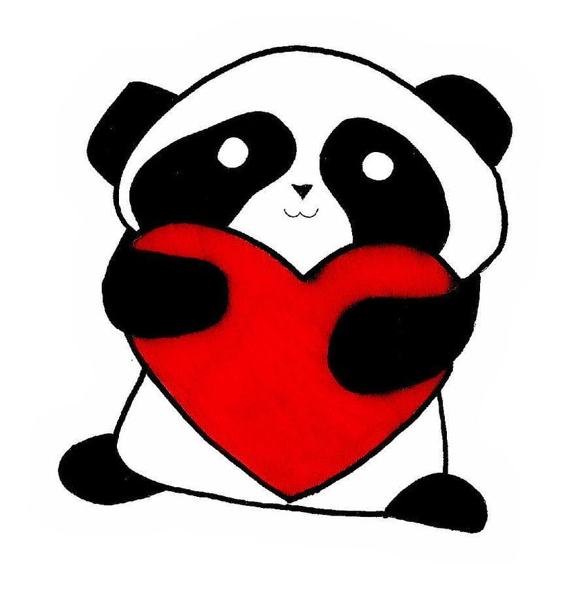 귀여운 팬더 사랑 인용구 Panda Love Cute For , Laptop HD 전화 배경 화면