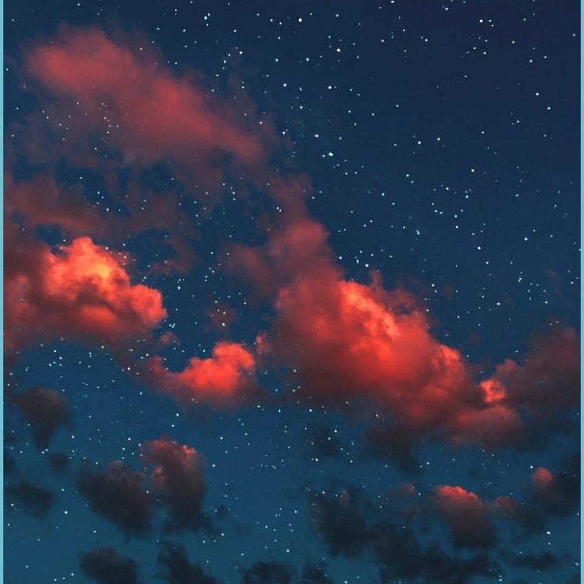 red aesthetic sky HD phone wallpaper