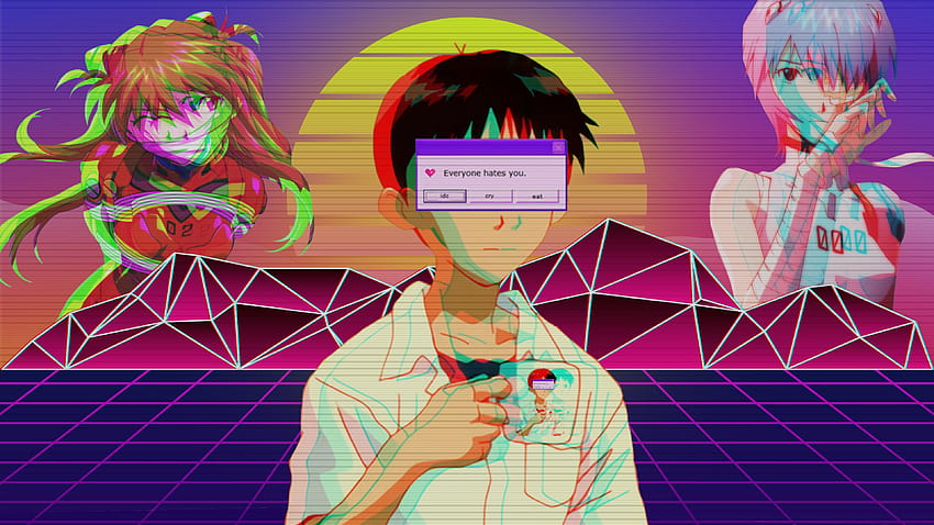 Neon Genesis Evangelion Ultra, Ultra-Neon-Anime HD-Hintergrundbild