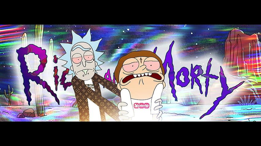 Download Stylish Rick And Morty Supreme Merchandise Wallpaper  Wallpapers com