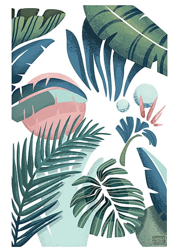 A-Street Prints Alfresco Green Palm Leaf Paper Non-Pasted