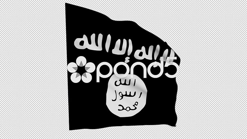 Flaggenanimation weißes Alpha, islamischer Staat HD-Hintergrundbild