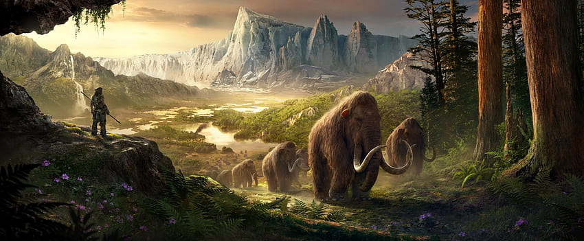 2 Mammoth, woolly mammoth HD wallpaper