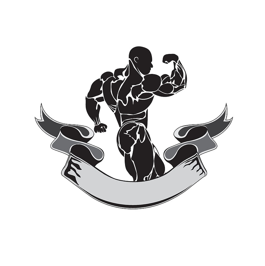 bodybuilding, powerlifting, vettore, logo bodybuilder Sfondo del telefono HD