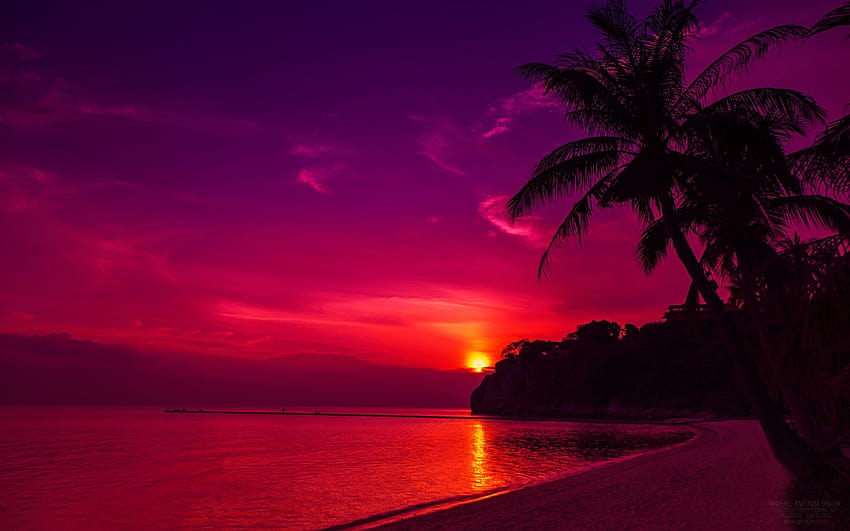 Tropical Island Sunset, tropical sunsets HD wallpaper | Pxfuel