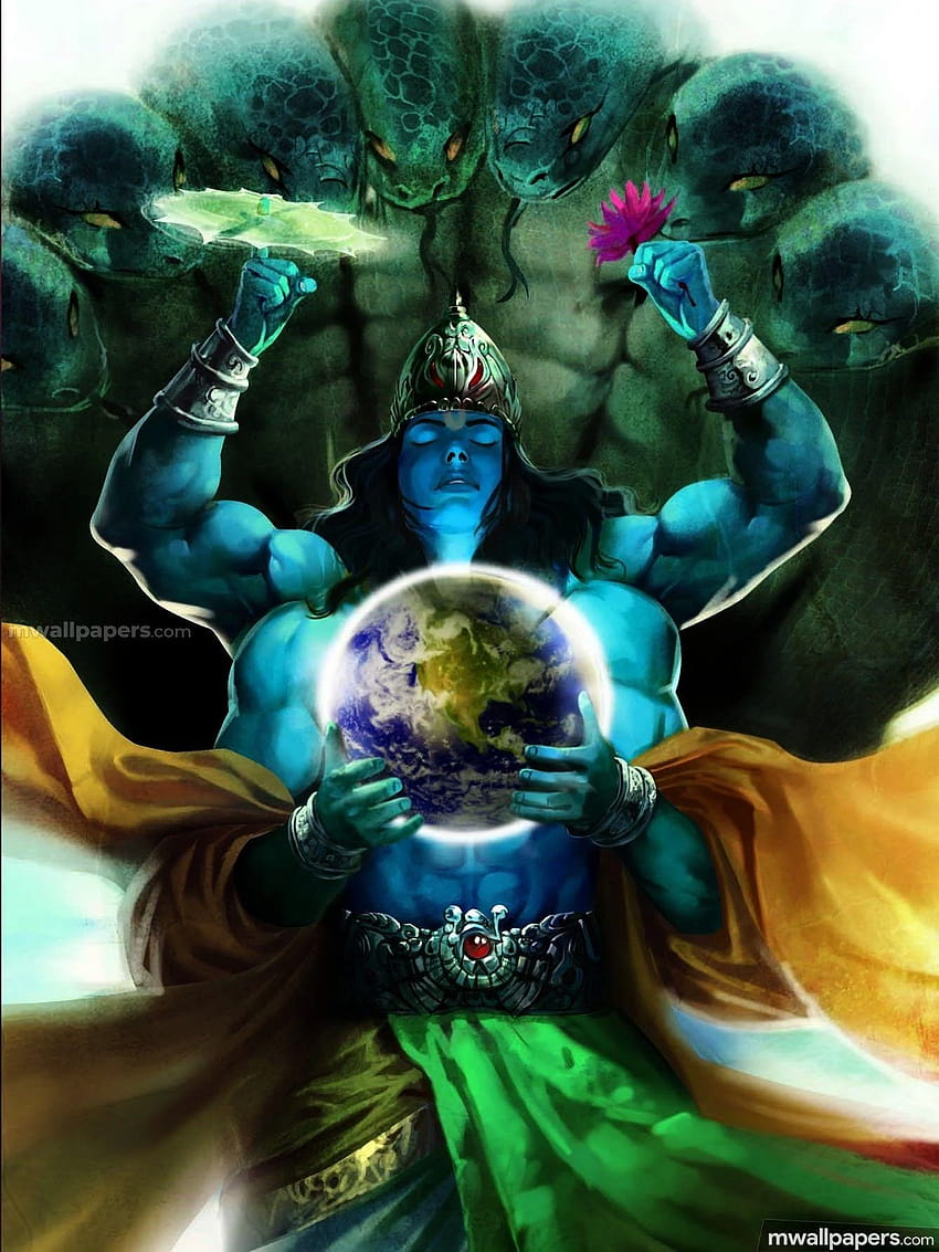Lord Vishnu, reyes avatar iphone fondo de pantalla del teléfono