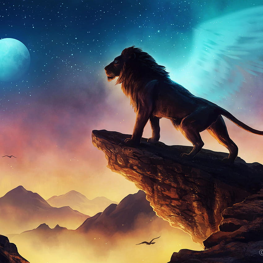 King Lion, 라이온 킹 네온 HD 전화 배경 화면