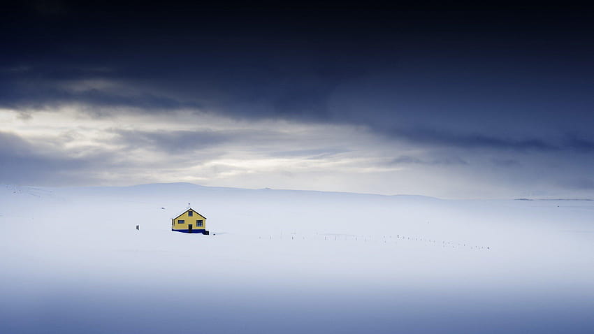 Alone House On Top Of Ice Mountains, Nature, alone in sea HD wallpaper