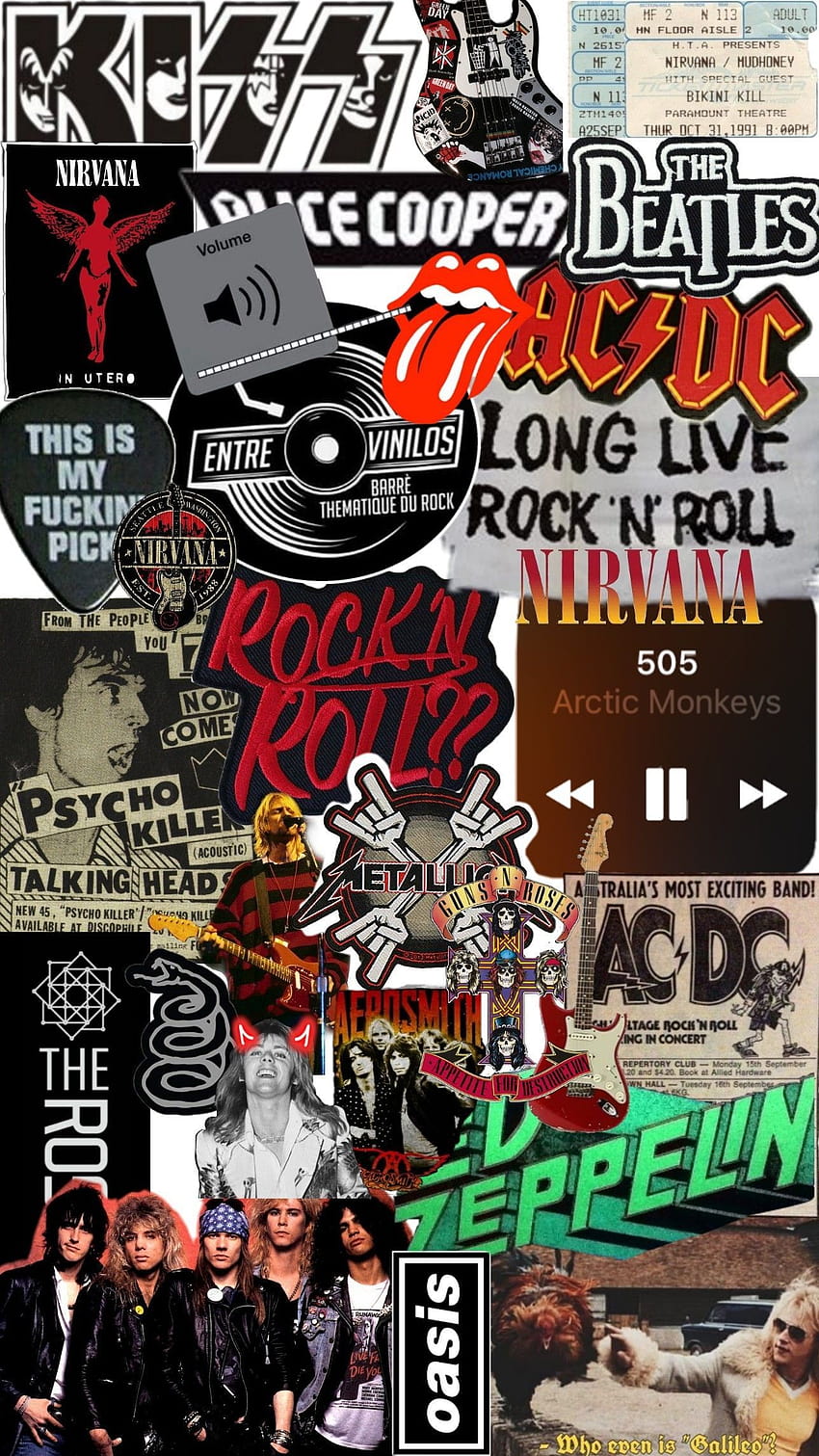 Rock and roll, estética rockera fondo de pantalla del teléfono