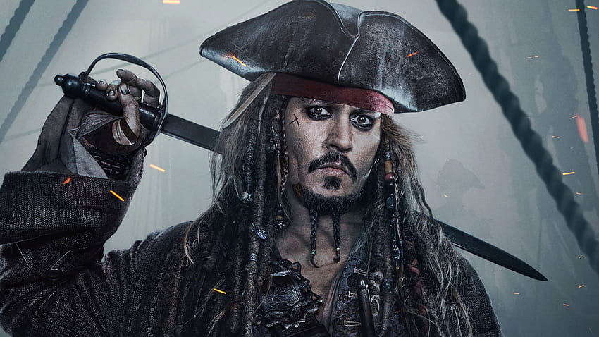 Jack Sparrow ใน Pirates Of The Caribbean: Dead Men Tell No Tales, Movie, , พื้นหลัง, Mde2wr วอลล์เปเปอร์ HD