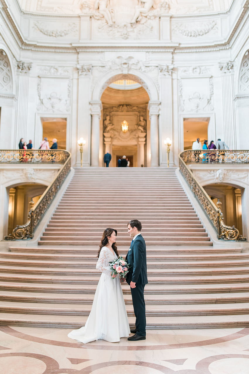Hochzeit im Rathaus von San Francisco, Hochzeitssaal HD-Handy-Hintergrundbild