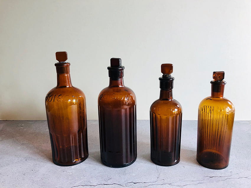 Vintage Apothecary Poison Bottle, poison bottles HD wallpaper
