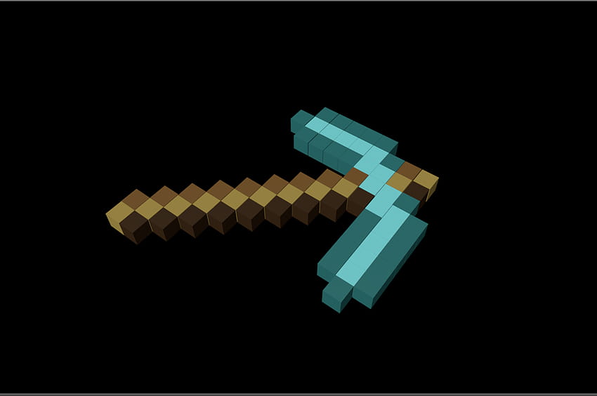Super pickaxe mod for minecraft 1.5, minecraft with black background HD wallpaper