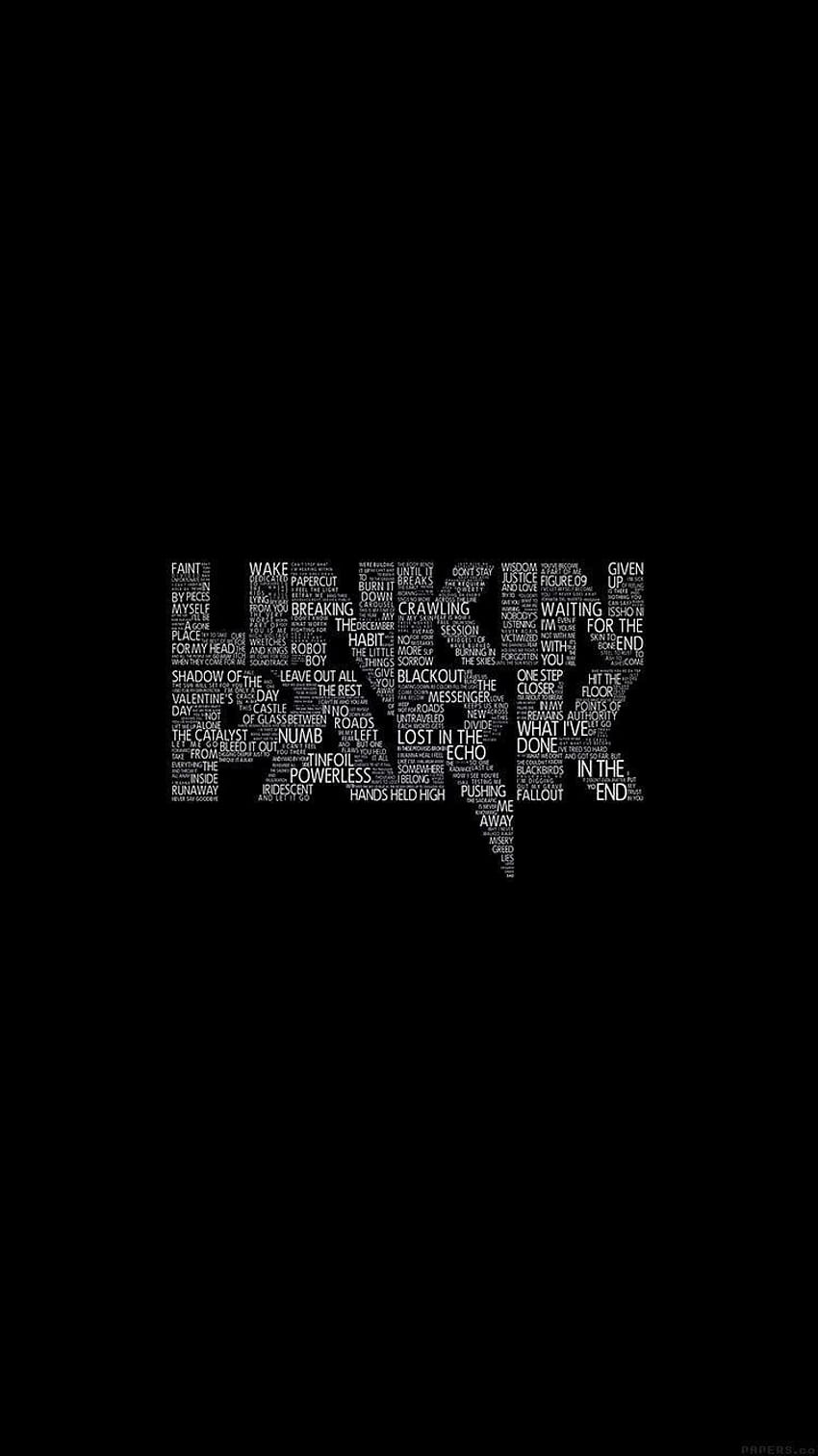 LINKIN PARK DARK LOGO MUSIK IPHONE, logo linkin park 2017 wallpaper ponsel HD
