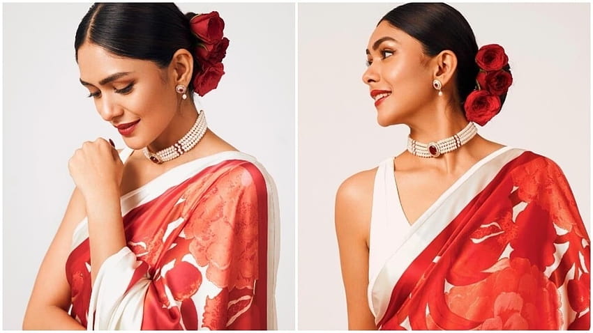El sari floral de Mrunal Thakur para promocionar Sita Ramam de Dulquer Salmaan merece ser visto. Todas las dentro fondo de pantalla