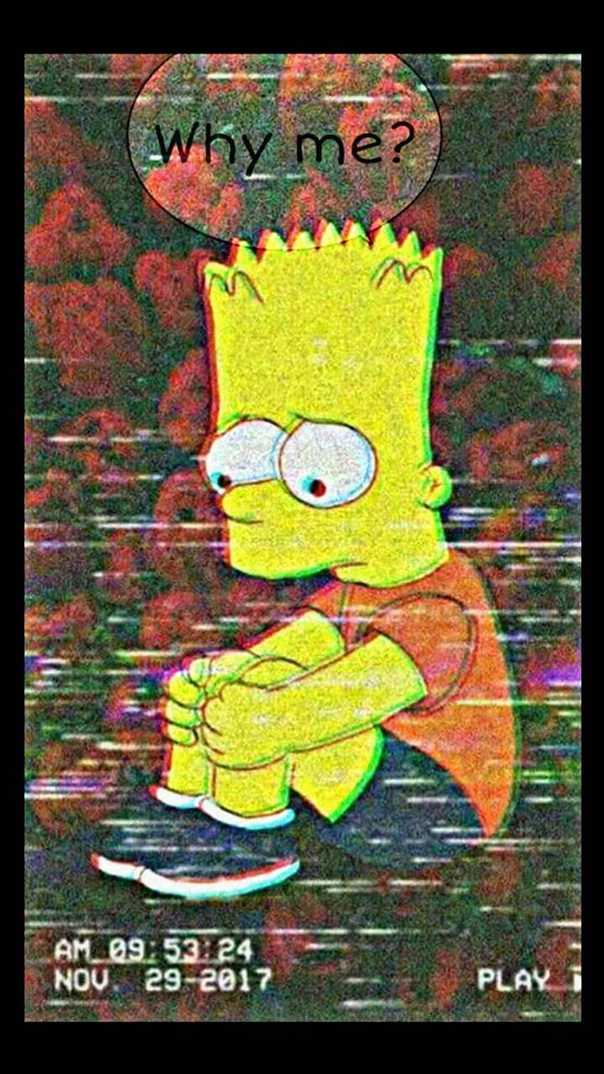 Sad Bart Simpson on Dog, bart simpson broken heart HD phone wallpaper