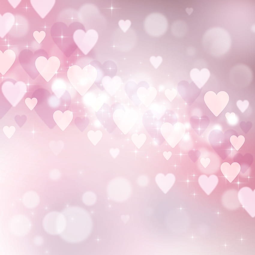 Pink And Red Heart Bokeh graphy For Valentines Day Backdrop, valentines day pink HD phone wallpaper