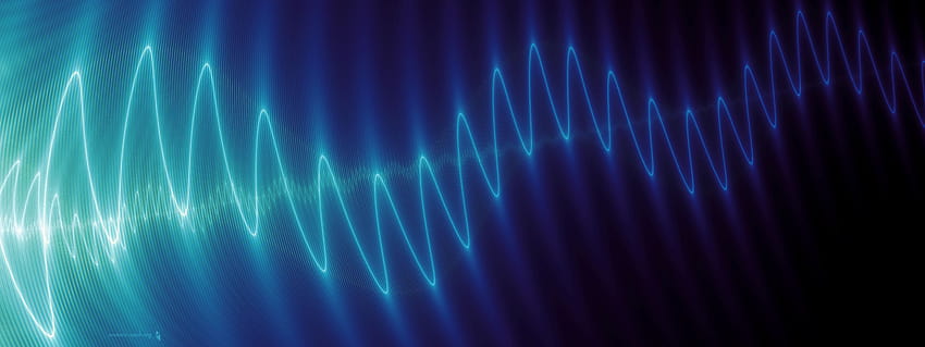 Luce onde astratte frattali doppio schermo suono blatte, forma d'onda Sfondo HD