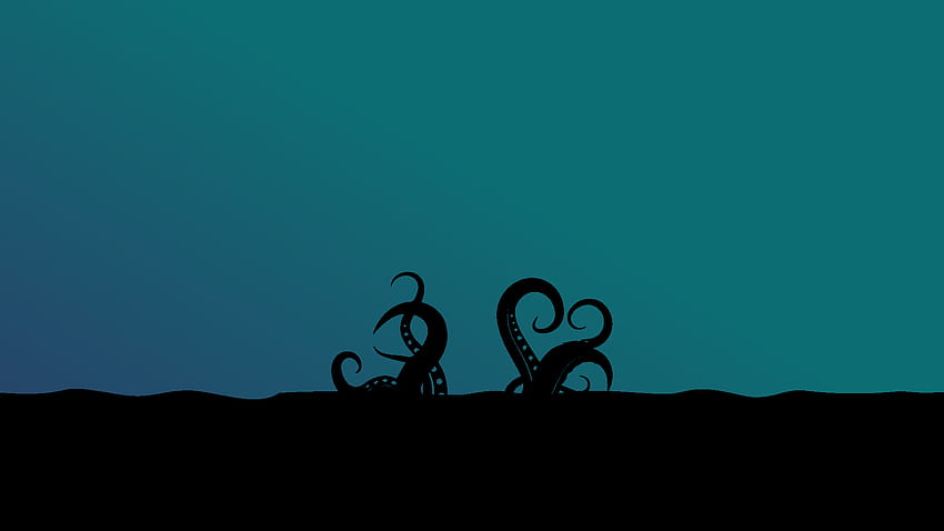 MINIMALISTISCHER, süßer Oktopus HD-Hintergrundbild