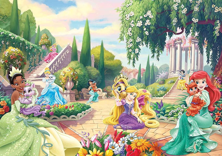 Disney Princesses Tiana Ariel Aurora Wall Paper Mural, princess tiana HD wallpaper