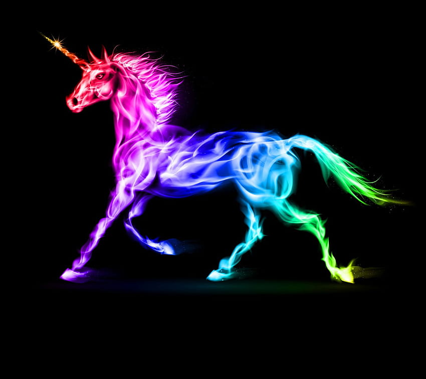 Unicorns Rainbow, rainbow unicorns HD wallpaper