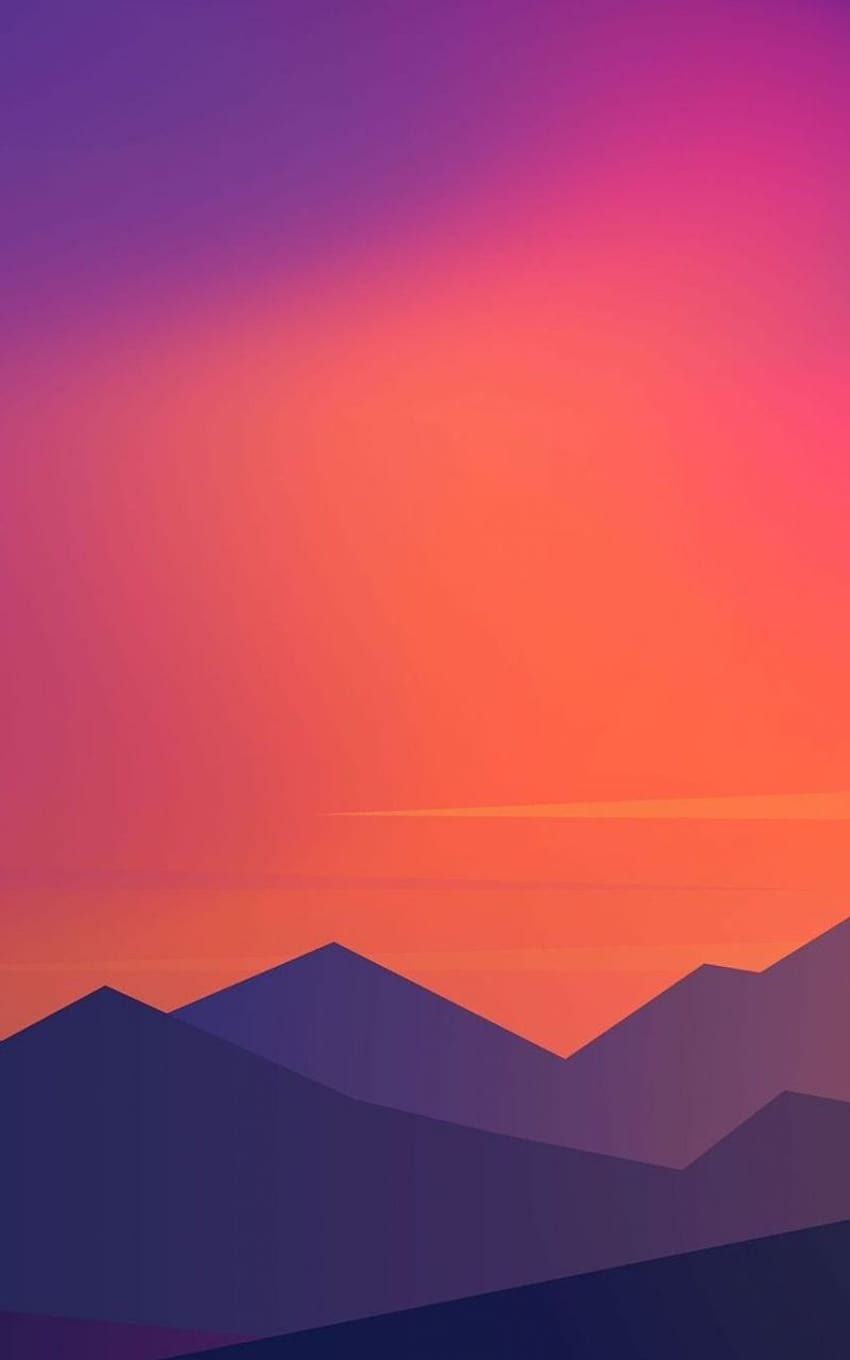 Sunset Minimal Mountains iPhone Aesthetic in 2019 [854x1518] for your , Mobile & Tablet HD 전화 배경 화면