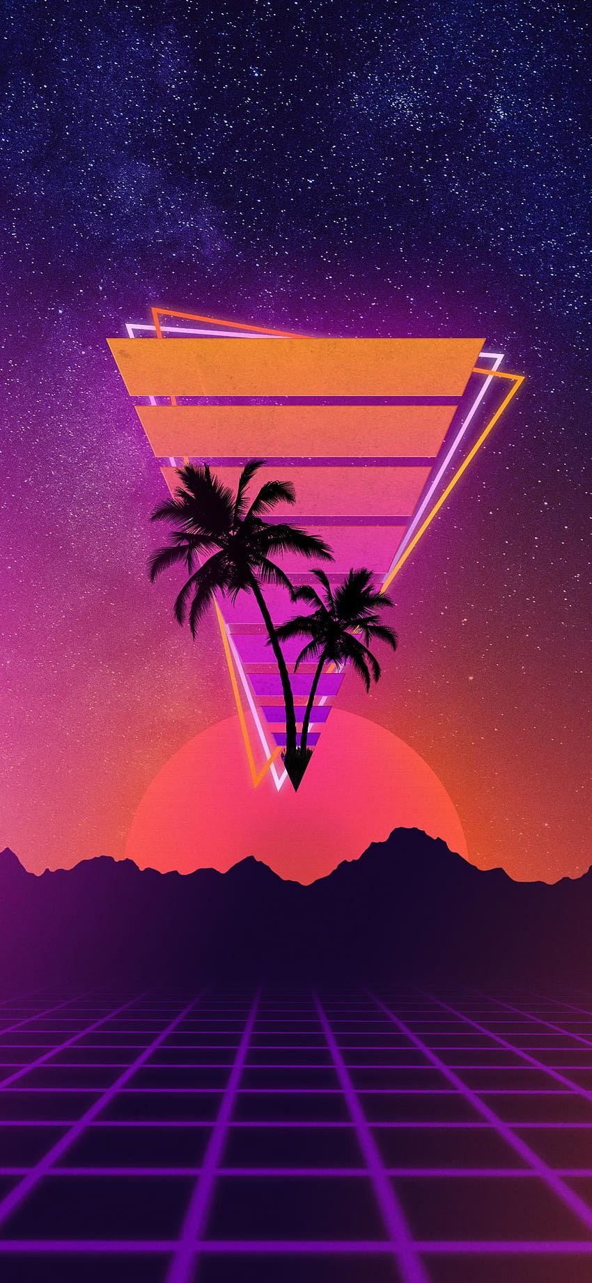 synthwave for phone HD phone wallpaper