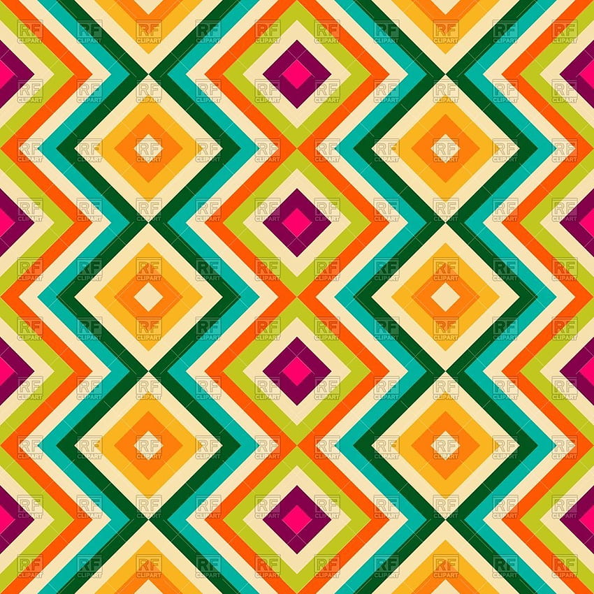 Seamless With Zig Zag And Rhombus Vector, zigzag HD phone wallpaper