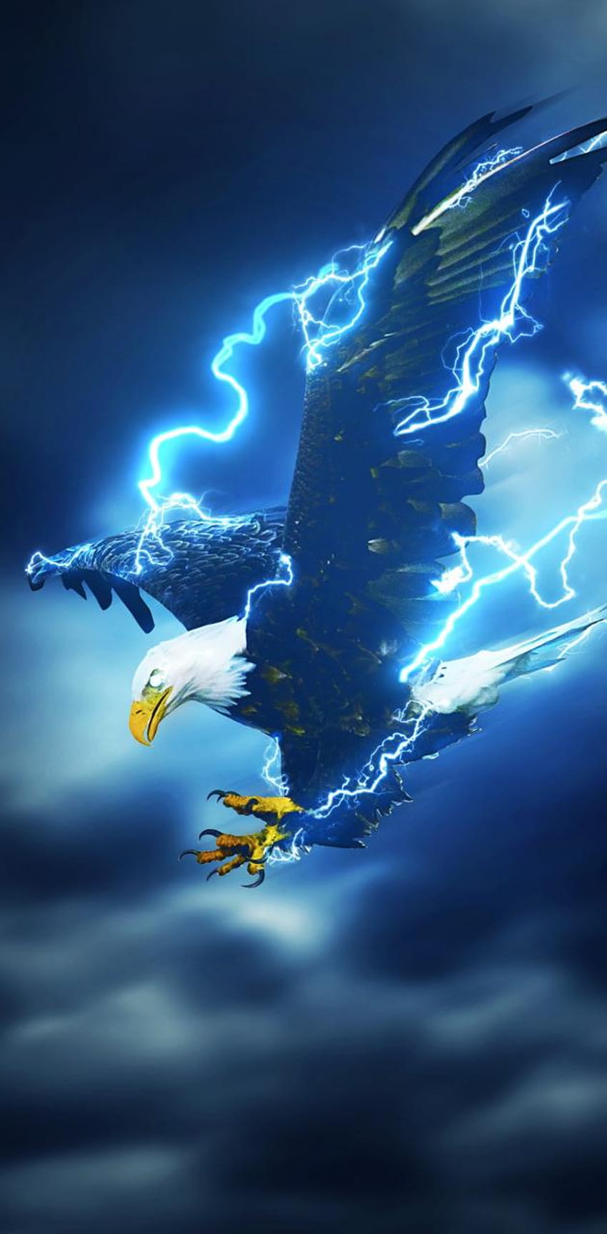 Lightning eagle by skyeeagle6, cool eagle HD phone wallpaper