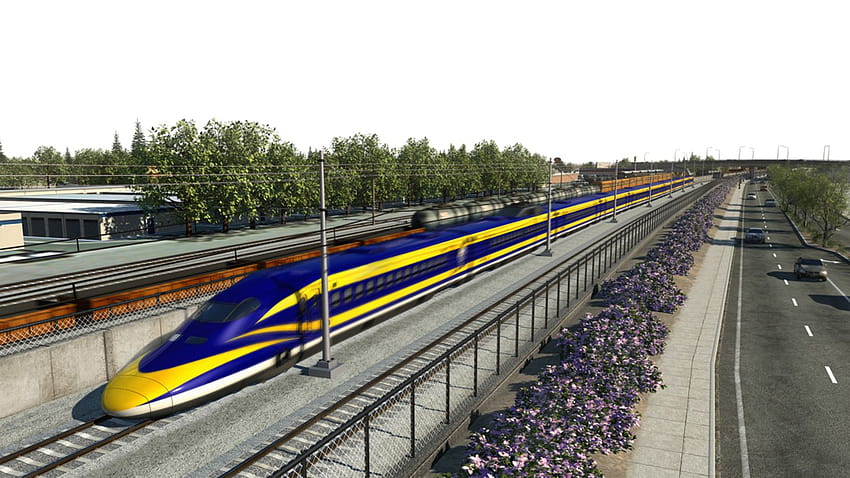 California's bullet train is delayed three years, but will be cheaper to build, high speed train HD wallpaper