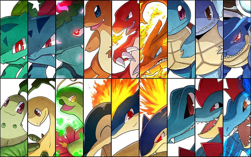 pokemon all starters HD wallpaper