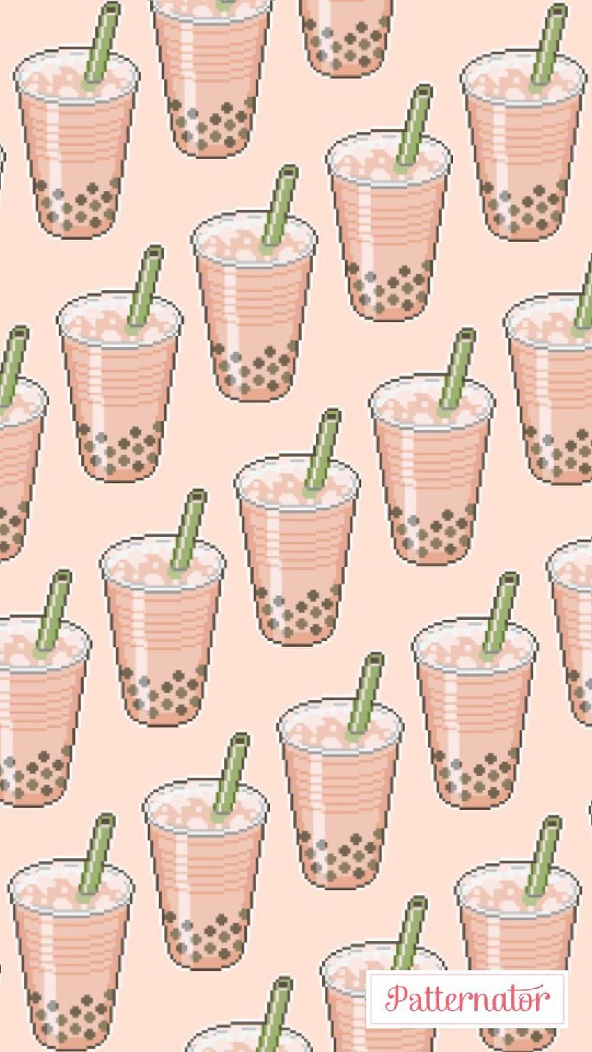 Pink Boba, ambiance estivale de bubble tea Fond d'écran de téléphone HD