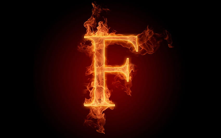 Fire Fonts, english alphabet HD wallpaper