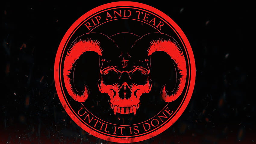 Doom Rip And Tear Symbol, symbol pogromcy zagłady Tapeta HD