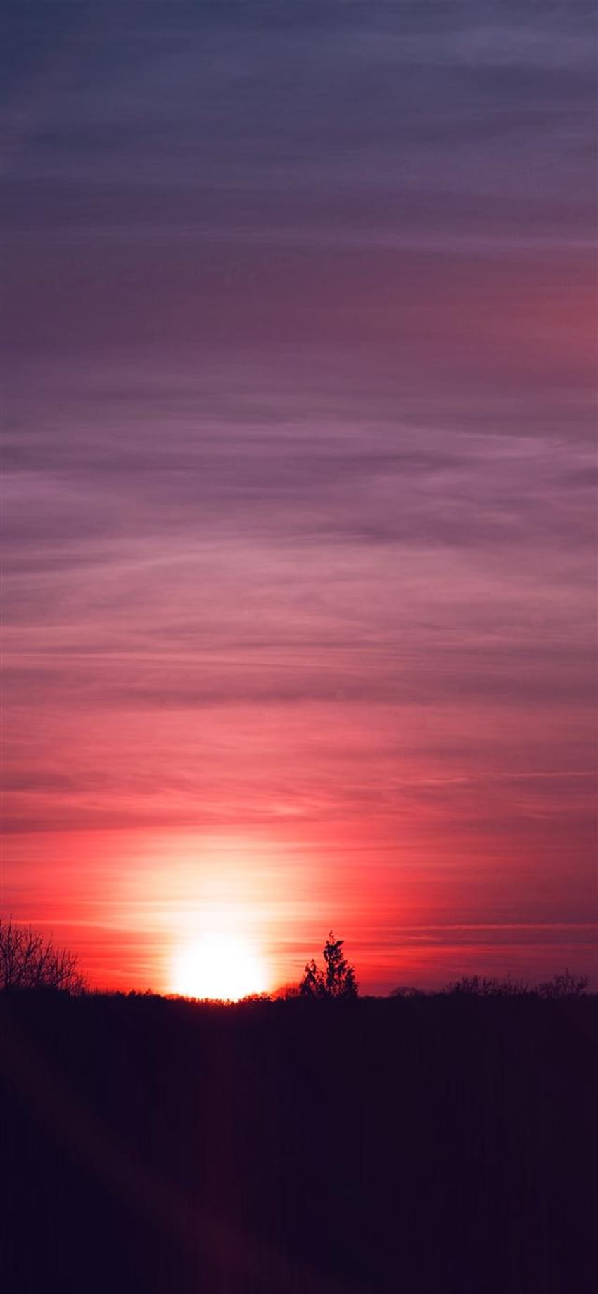 Niebo zachód słońca noc letnia chmura iPhone X, różowy zachód słońca wieczorem Tapeta na telefon HD