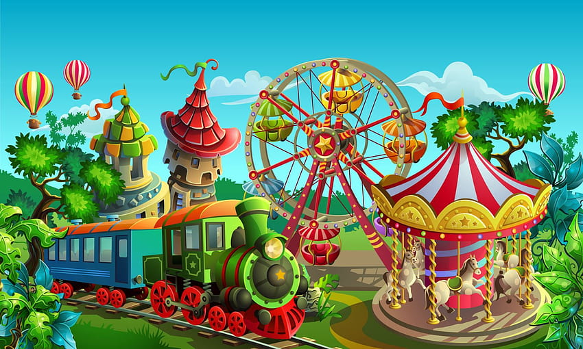 Amusement Park HD wallpaper