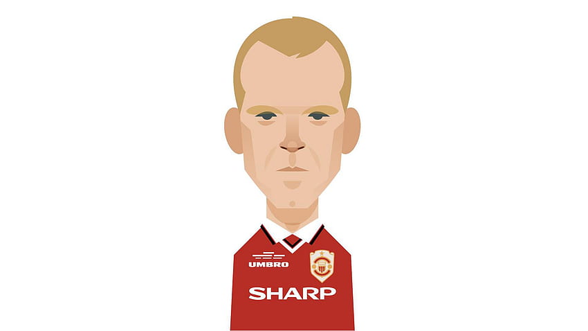 Treble 99 Icone Man Utd Profilo di Henning Berg, cartone animato del Manchester United Sfondo HD