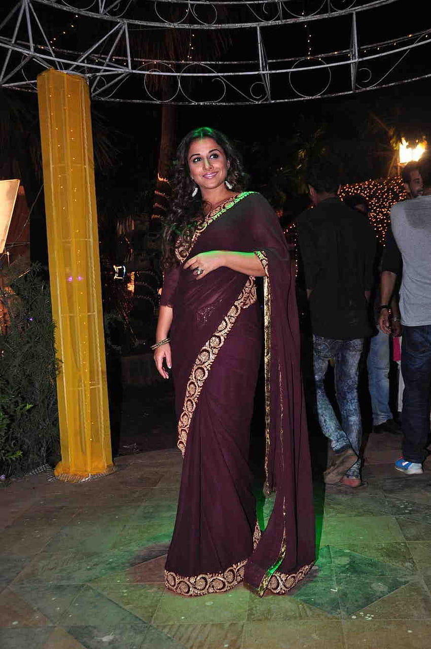 Bollywood Actress Vidya Balan Wet In Transparent Saree, vidya balan navel HD phone wallpaper