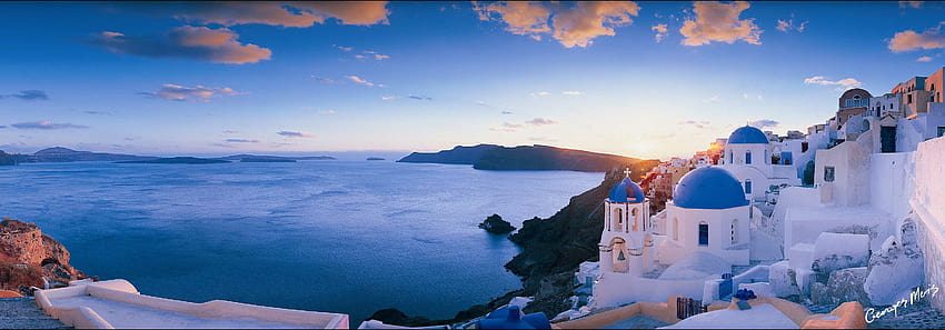 3 Santorini Grécia : , para PC e celular papel de parede HD