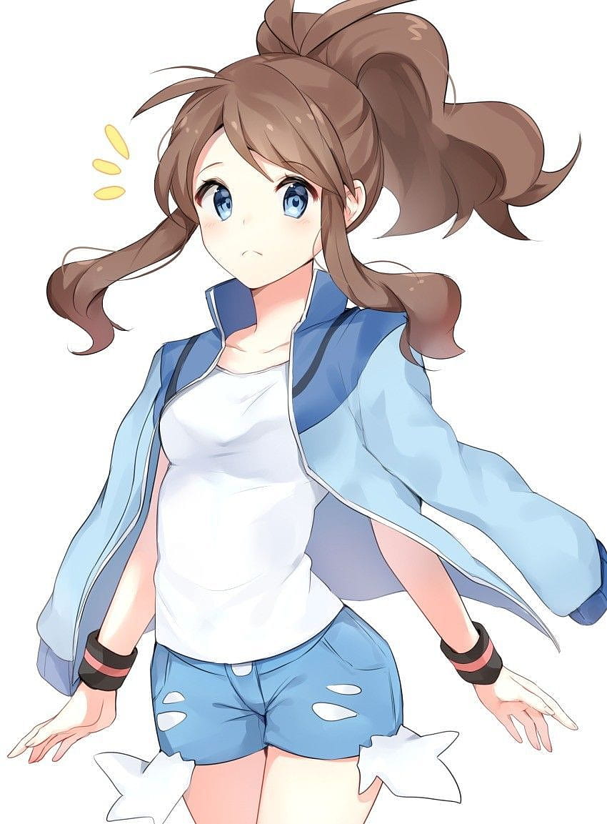 Niedlicher Anime-Mädchen-Pokémon-Trainer HD-Handy-Hintergrundbild