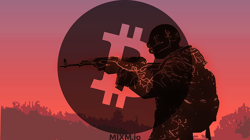 Bitcoin BTC Logo Pubg Minimalist Playerunknowns Battlegrounds HD-Hintergrundbild