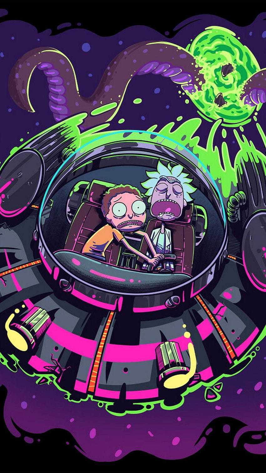 Rick and morty , background, Rick and Morty Breaking Bad HD phone