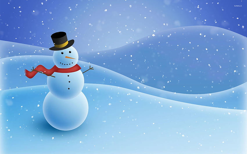 6 Animated Snowman, winter real snowmen HD wallpaper