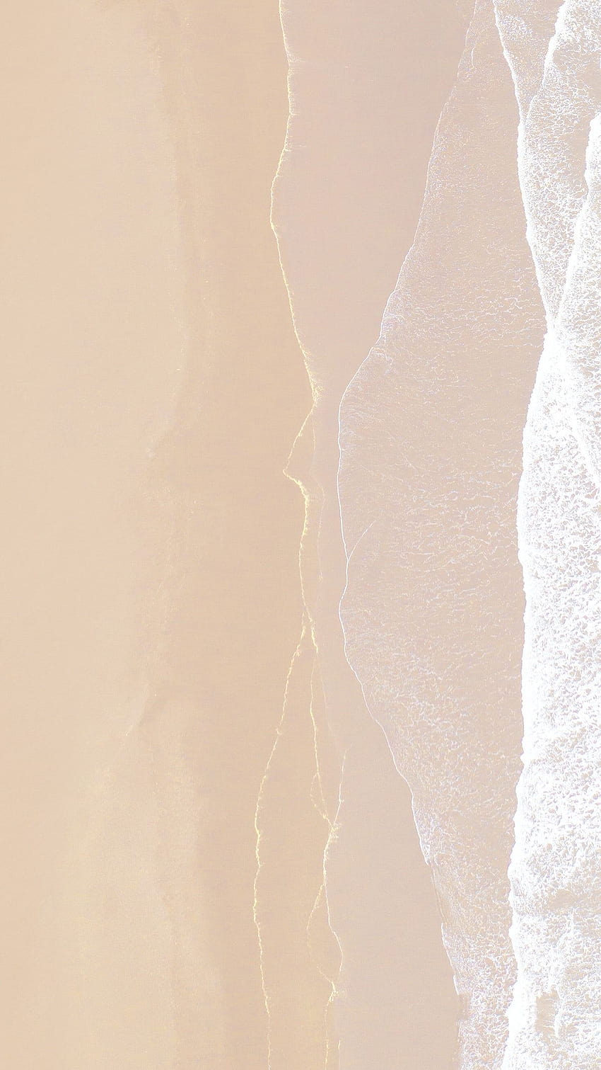 Aerial view of beige coastline mobile, simple beige aesthetic HD phone wallpaper