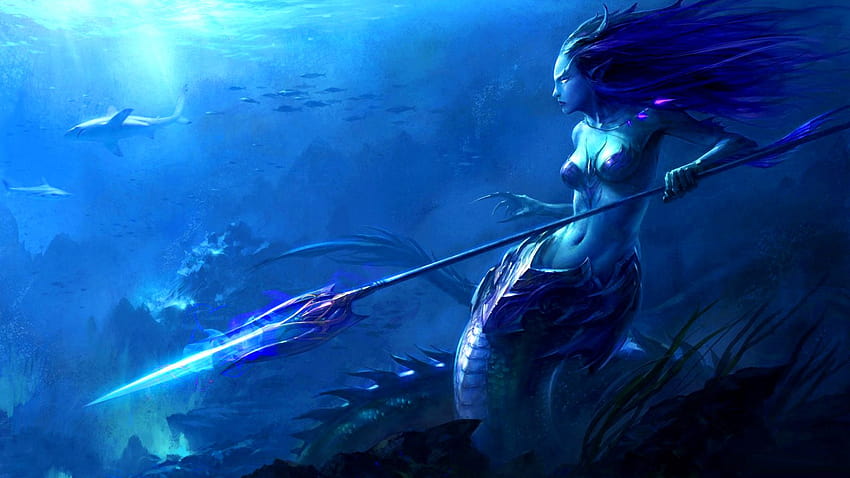 Mermaid , scary mermaids HD wallpaper